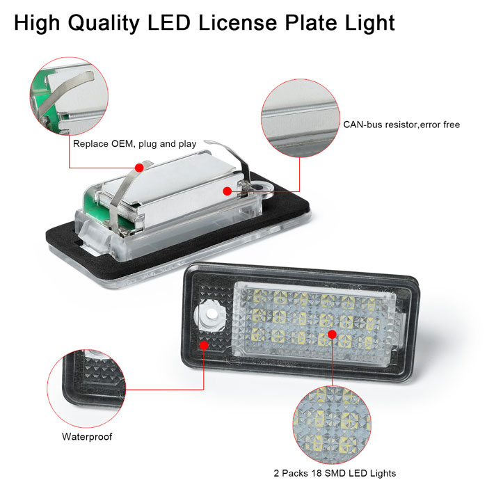 Audi LED License Plate Light ZL-C01 Audi LED License Plate Light ZL-C01